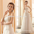 A-Line Silhouette and Sleeveless Design wedding dresses Heavy beading crystal bling bridal wedding dresses